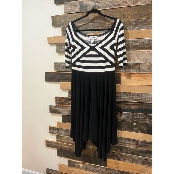 Joseph Ribkoff Multi-stripe Dress sz 8 - Picture 1 of 5